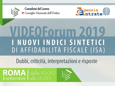 I nuovi ISA: VIDEOForum il 5 settembre